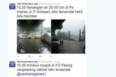 Jakarta Hujan, Lalu Lintas Tersendat akibat Genangan di Sejumlah Lokasi 