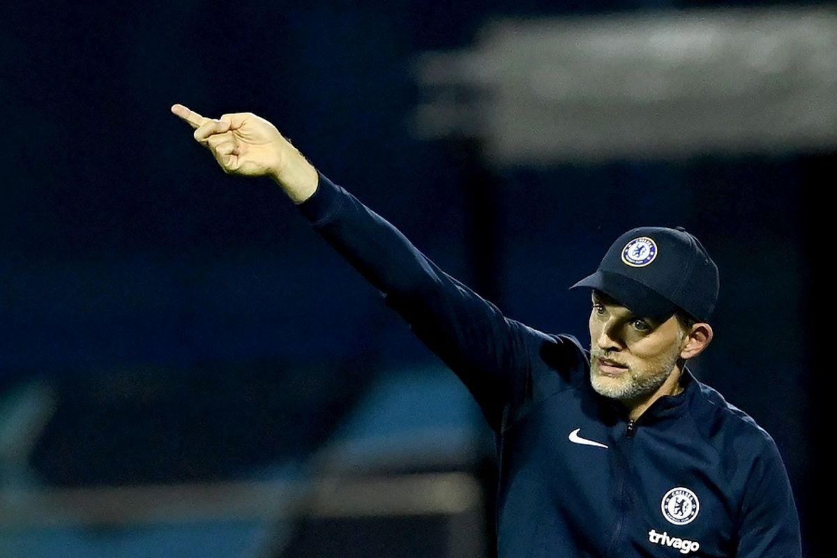 Reaksi pelatih Chelsea Thomas Tuchel saat pertandingan Grup E Liga Champions antara Dinamo Zagreb vs Chelsea di The Maksimir Stadium di Zagreb pada 6 September 2022.
