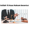 Daftar Istilah 15 Asas Hukum beserta Artinya