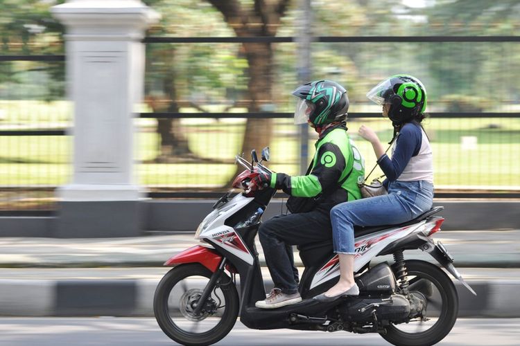 Ilustrasi ojek online (ojol). 
