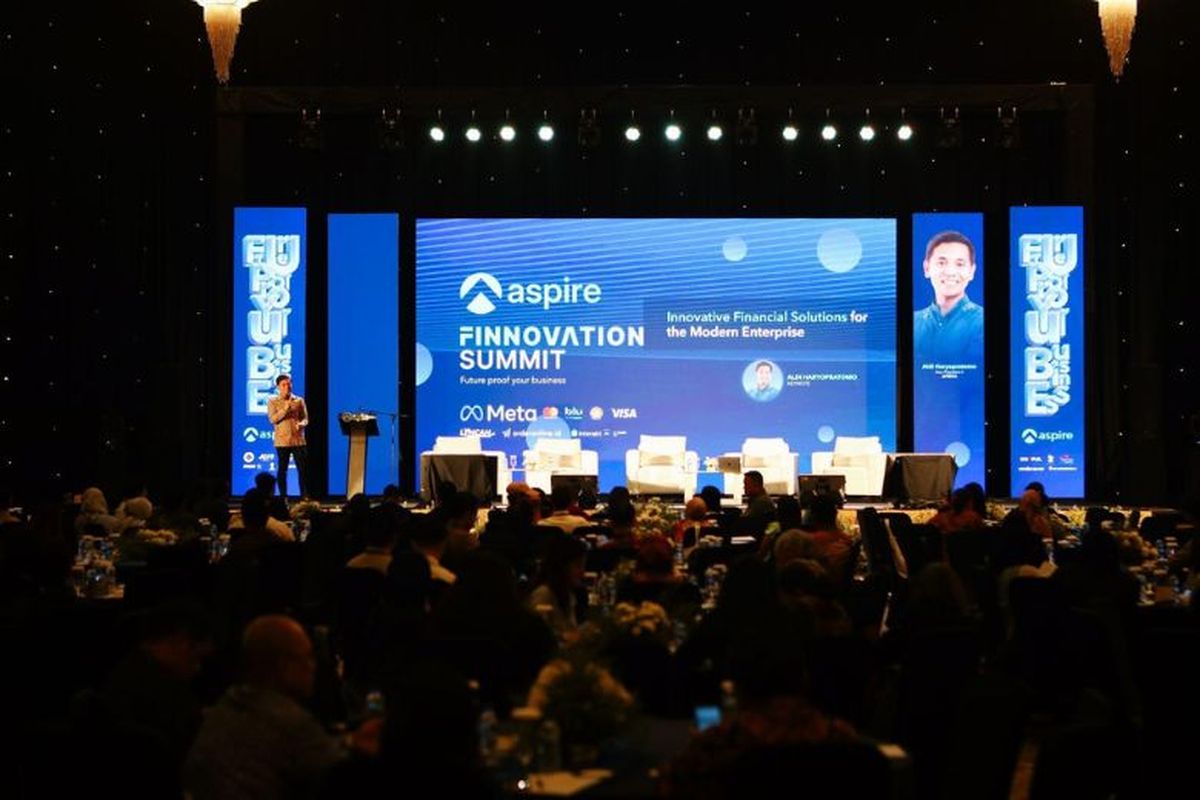 Perusahaan manajemen keuangan global, Aspire, menyelenggarakan diskusi Finnovation Summit bagi pelaku bisnis di Hotel Ritz-Carlton, Pacific Place Jakarta, Kamis (21/11/2024).