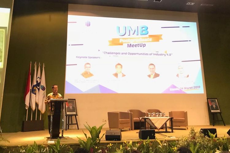 Universitas Mercu Buana (UMB) menggelar UMB Postgraduate Meet Up dengan mengangkat tema Challenges and Opportunities in Industry 4.0 di Kampus UMB Meruya, Jakarta (14/3/2019).