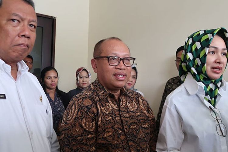Benyamin Davnie Wakil Walikota Tangsel, Agus Susanto Dirut BPJS Ketenagakerjaan dan Airin Rachmi Diany Walikota Tangsel