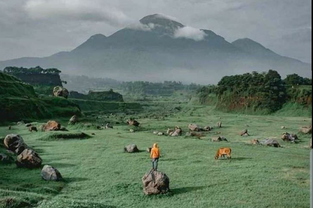 Pemandangan di Ranu Manduro, Mojokerto, Jawa Timur