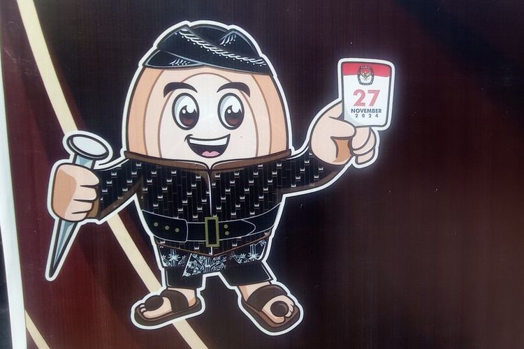 Logo lama Pilkada Magetan Si Bolih yang mengenakan beskap. 