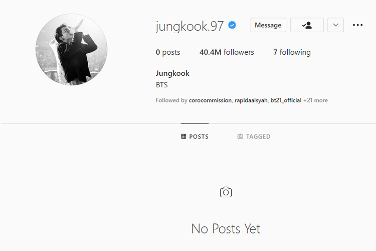 Instagram Jungkook BTS.