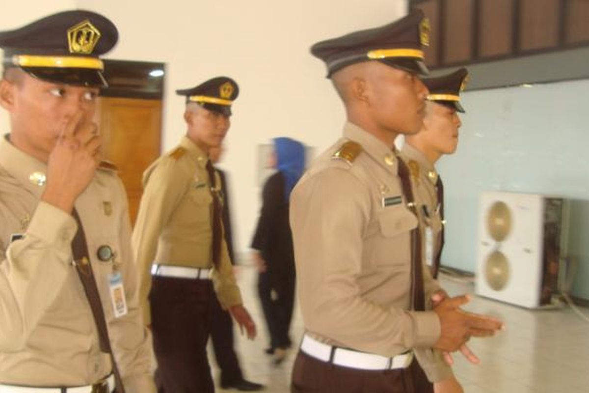 Taruna Institut Pemerintahan Dalam Negeri (IPDN) di Kampus IPDN, Jatinangor, Sumedang, Jawa Barat.