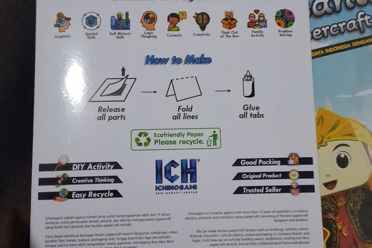 Penanda gunakan kertas ramah lingkungan dalam produk Ichinogami