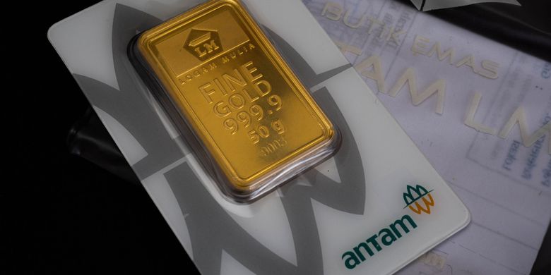Ilustrasi emas Antam, harga emas Antam hari ini, harga Antam hari ini, harga logam mulia Antam.