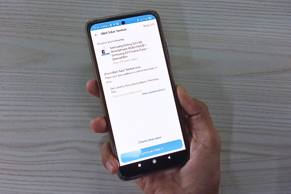 Konsumen bisa memanfaatkan layanan Tukar Tambah di Blibli untuk menukar smartphone lama dengan Samsung Galaxy S23 5G