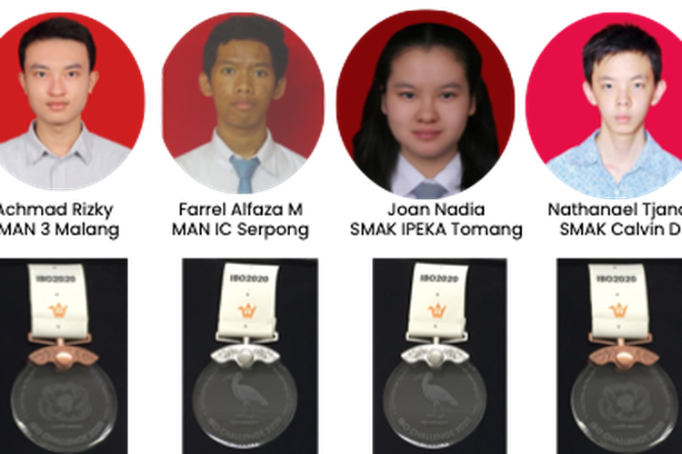 Tim Olimpiade Biologi Indonesia kembali menorehkan prestasi terbaik di Internasional Biology Olympiad (IBO) Challenge, 7-13 Agustus 2020. 