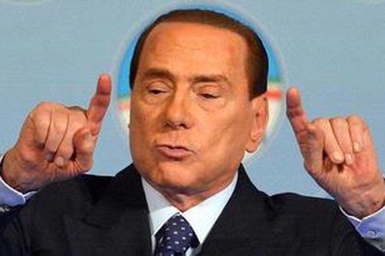 Presiden AC Milan, Silvio Berlusconi.