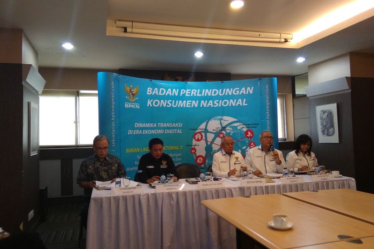 BPKN dalam media Conference Catatan Akhir Tahun 2019 di Jakarta, Senin (16/12/2019).