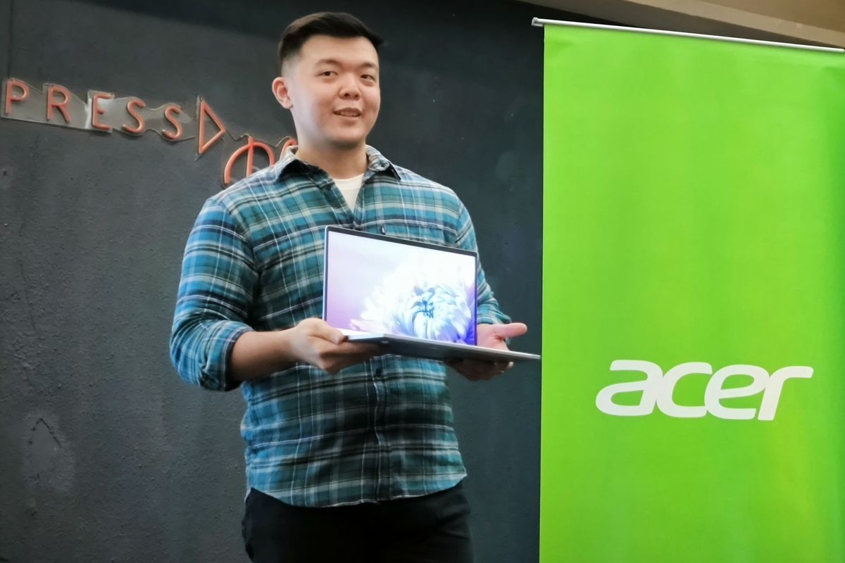 Product Manager Consumer Notebook Acer Indonesia, Matius Tirtawirya, dalam sebuah acara yang digelar Acer Indonesia di Gioi Menteng, Jakarta Pusat, Jumat (27/10/2023).