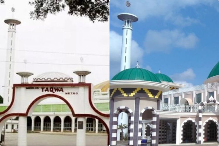 Kolase dahul - sekarang menara Masjid At Taqwa Metro.