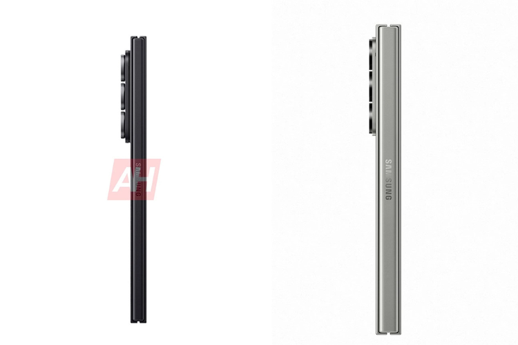 Bocoran tampilan desain HP Samsung Galaxy Z Fold 7 (kiri) yang diklaim lebih tipis dibanding Samsung Galaxy Z Fold 6 (kanan). 
