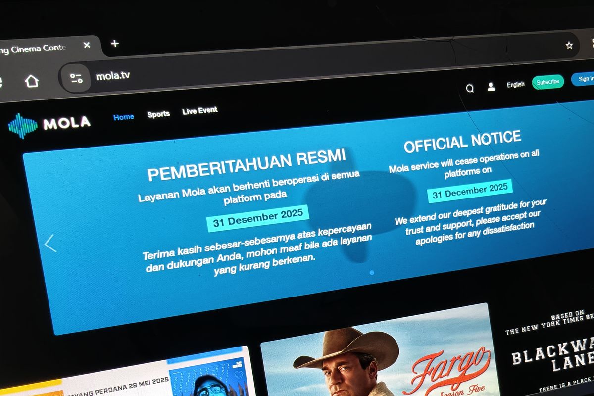 panduan bermain sicbo Layanan Streaming Video Mola TV Tutup 31 Desember 2025