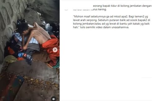 Viral Video Pria Kurus Telantar di Kolong Flyover Kebon Nanas, Dinsos Tangerang: Kondisinya dalam Keadaan Sakit
