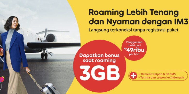 Tangkapan layar paket roaming Indosat.