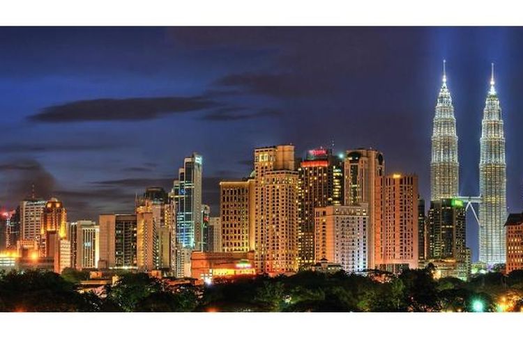 Panorama kota Kuala Lumpur, Malaysia.