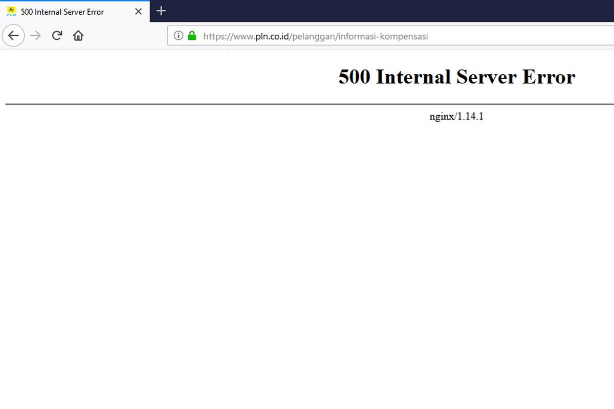 Situs PLN tak dapat diakses