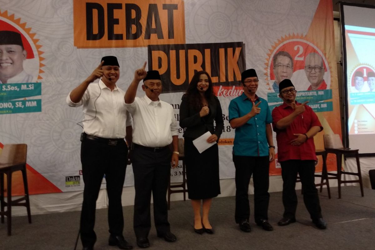 Debat terbuka calon walikota Bekasi, Kamis (3/5/2018)