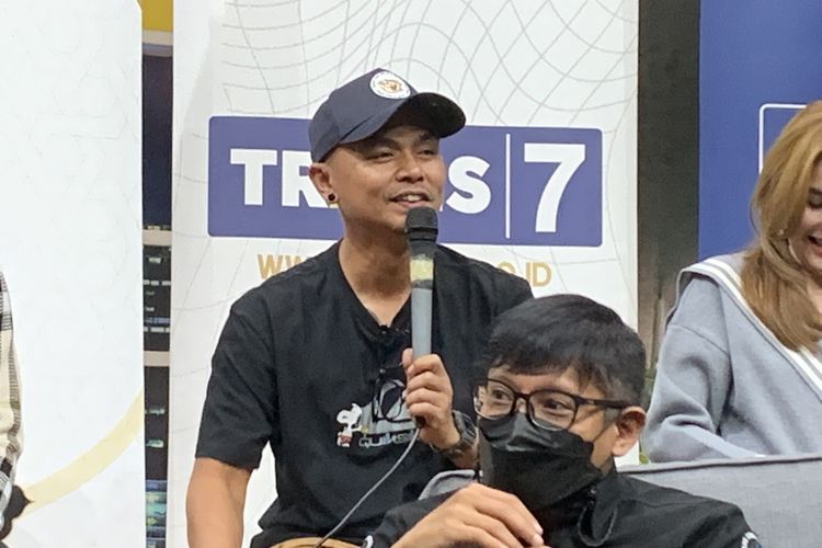 Wendi Cagur saat ditemui dalam konferensi pers Berkah Ramadhan 1443 H TRANS7 di kawasan Tendean, Jakarta Selatan, Jumat (1/4/2022).