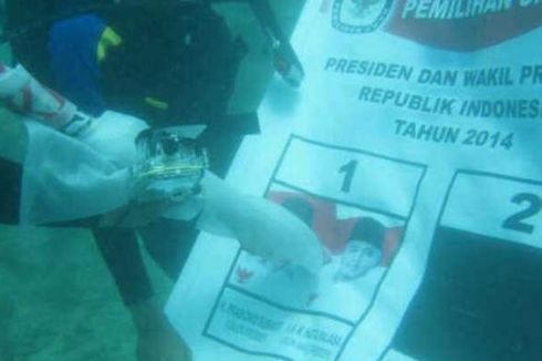 15 Penyelam Demonstrasi Pencoblosan Prabowo-Hatta di Dasar Laut