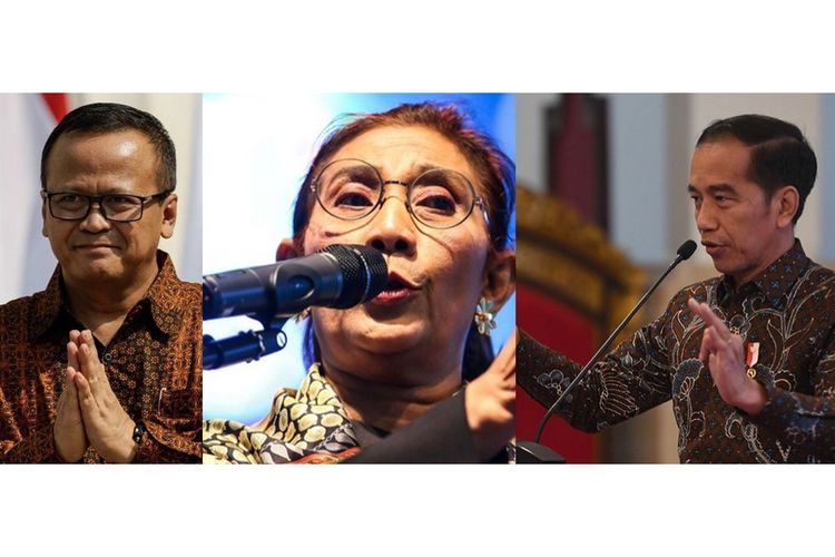 Kolase Edhy Prabowo, Susi Pudjiastuti, Joko Widodo