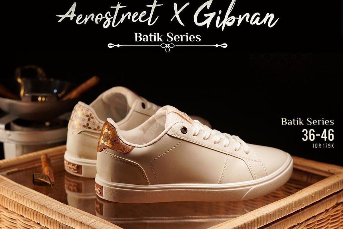 Sepatu batik Aerostreet x Gibran yang rencananya rilis pada 2 Oktober 2022.