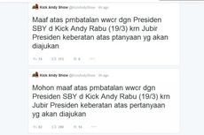 Keberatan dengan Pertanyaan, SBY Tolak Hadir di 