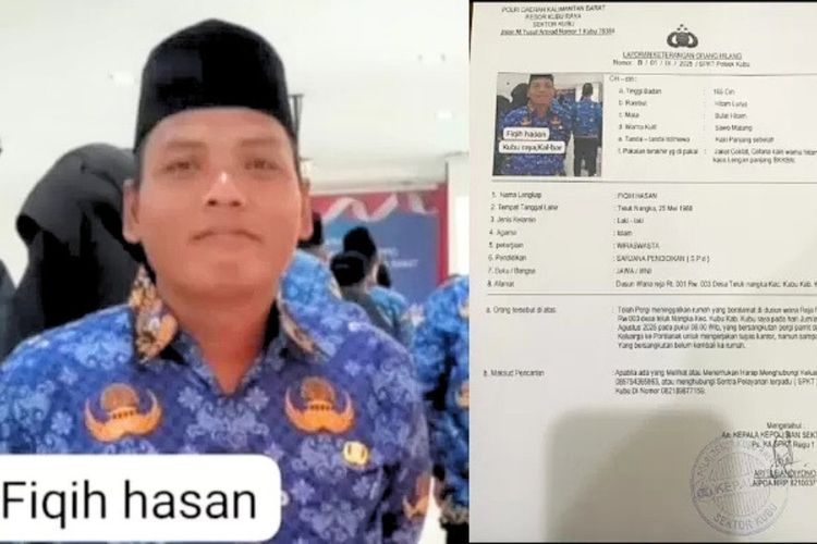 PNS di Kubu Raya Hilang Misterius, Pamit ke Keluarga untuk Urusan Dinas