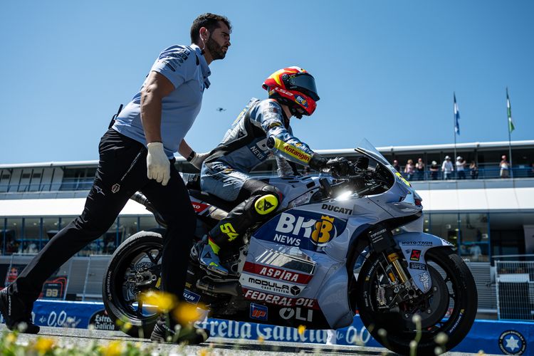 Fermin Aldeguer saat berlaga pada MotoGP Spanyol 2025