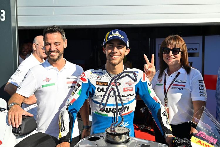 Enea Bastianini saat berlaga pada MotoGP San Marino 2022
