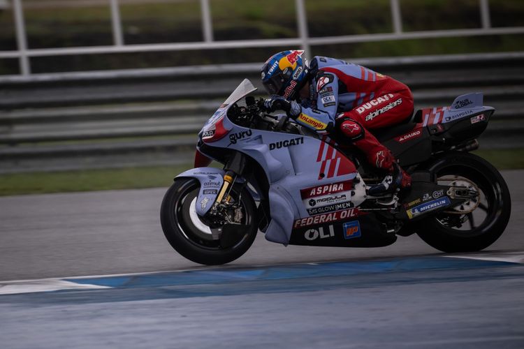 Alex Marquez saat berlaga pada MotoGP Thailand 2024