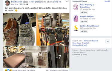 Barang-barang mall di Malaysia berjamur