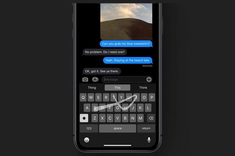 QuickPath Keyboard di iOS 13