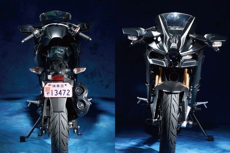 Kawasaki Z125 dimodifikasi menjadi Ninja H2 versi mini