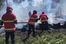 Kompor Gas Meledak, Sebuah Rumah Panggung di Sumbawa Hangus Terbakar