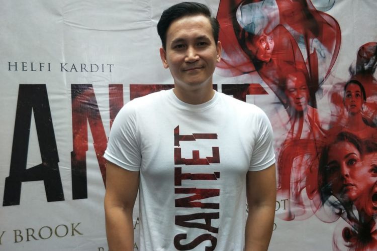 Marcelino Lefrandt hadir dalam acara jumpa pers peluncuran trailer film Santet di kawasan Kemang, Jakarta Selatan, Selasa (5/6/2018).