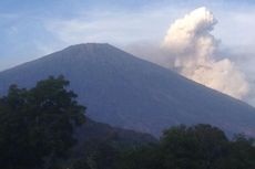Sebaran Abu Vulkanik Anak Gunung Rinjani 6 Km ke Arah Timur 