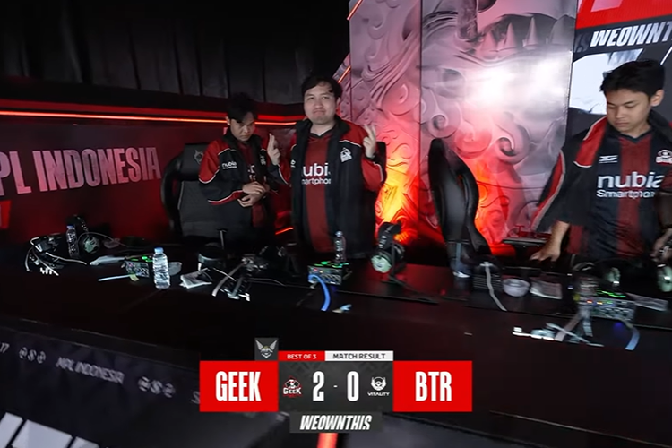 Geek menang 2-0 atas BTR.