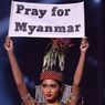Bawa Pesan Politik, Miss Myanmar Juara Kostum Nasional Miss Universe