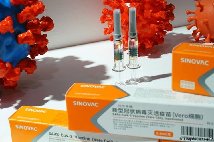 Tampilan vaksin corona yang dikembangkan perusahaan farmasi asal Cina, Sinovac.