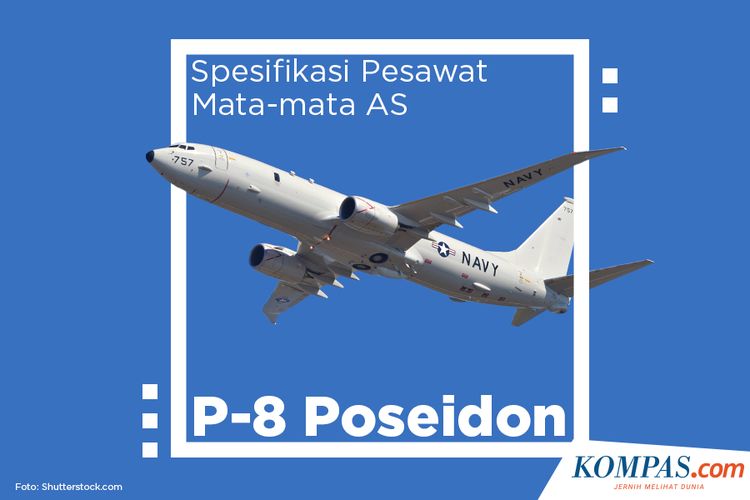 Spesifikasi Pesawat Mata-mata AS P-8 Poseidon