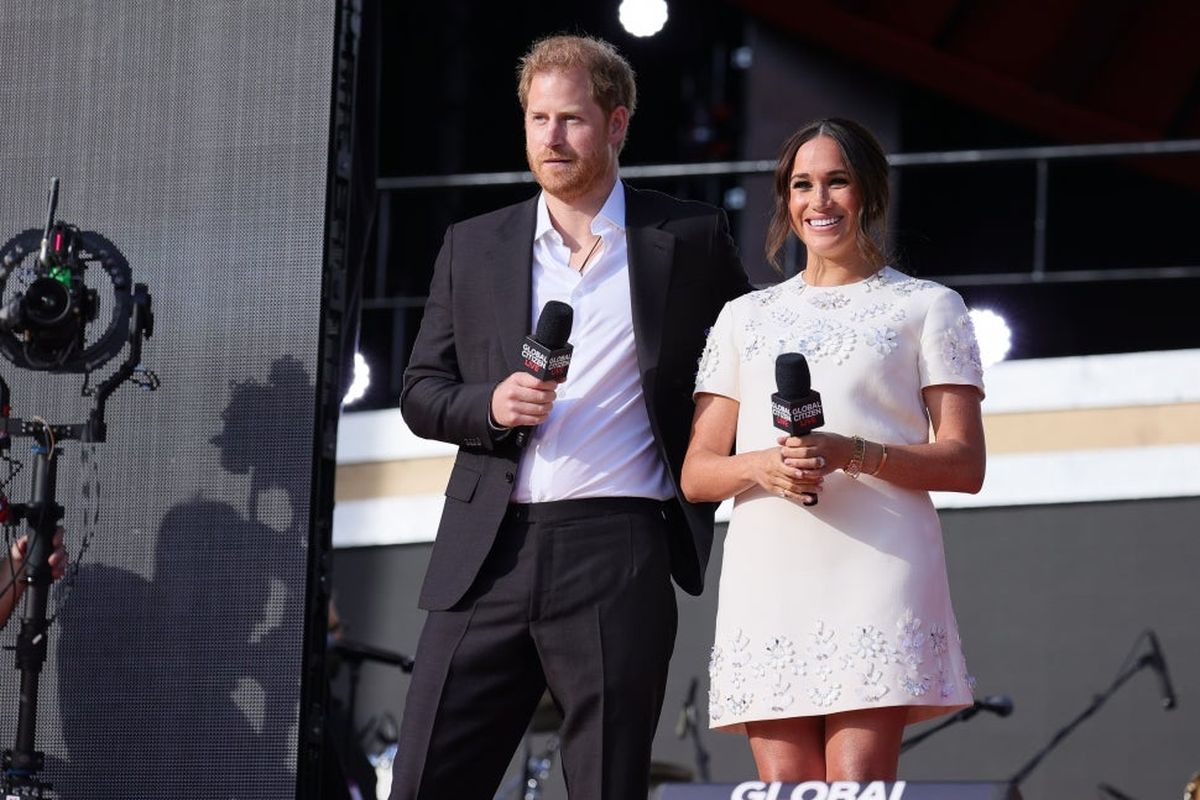 Pangeran Harry dan Meghan Markle menghadiri konser Global Citizen Live, Sabtu (25/9/2021) waktu setempat. Mereka bicara soal kesetaraan vaksi Covid-19