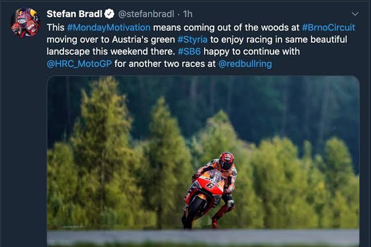 Bradl lanjut gantikan Marquez dua seri lagi