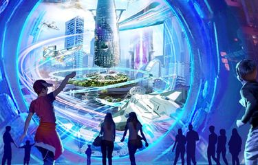 Ilustrasi dunia metaverse.
