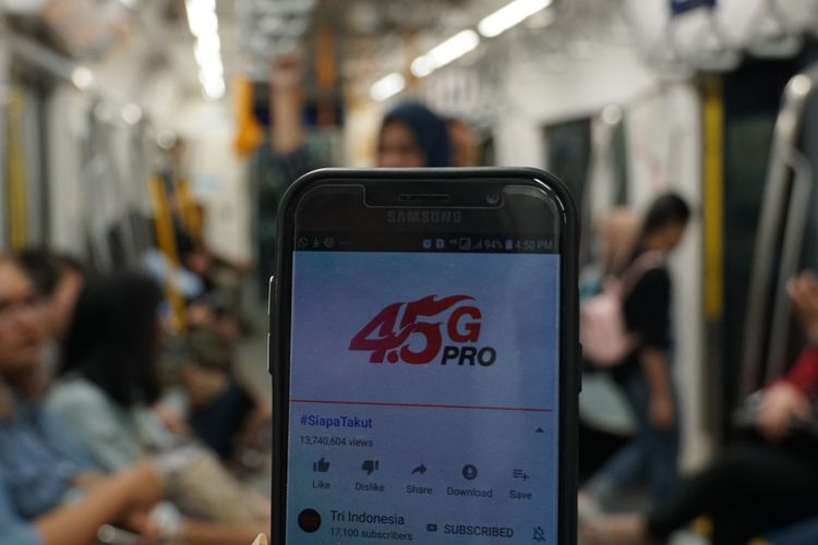 Sinyal 4,5G Pro Tri (3) hadir di sepanjang jalur MRT.