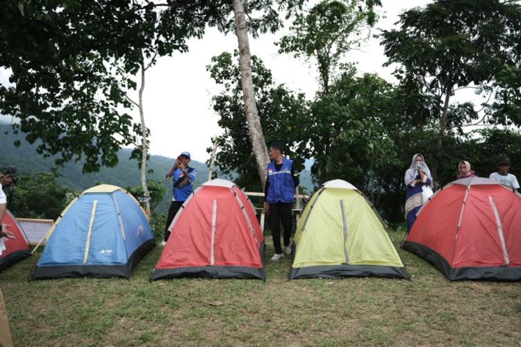 Ilustrasi tenda di Desa Wisata Lonuo, Gorontalo.